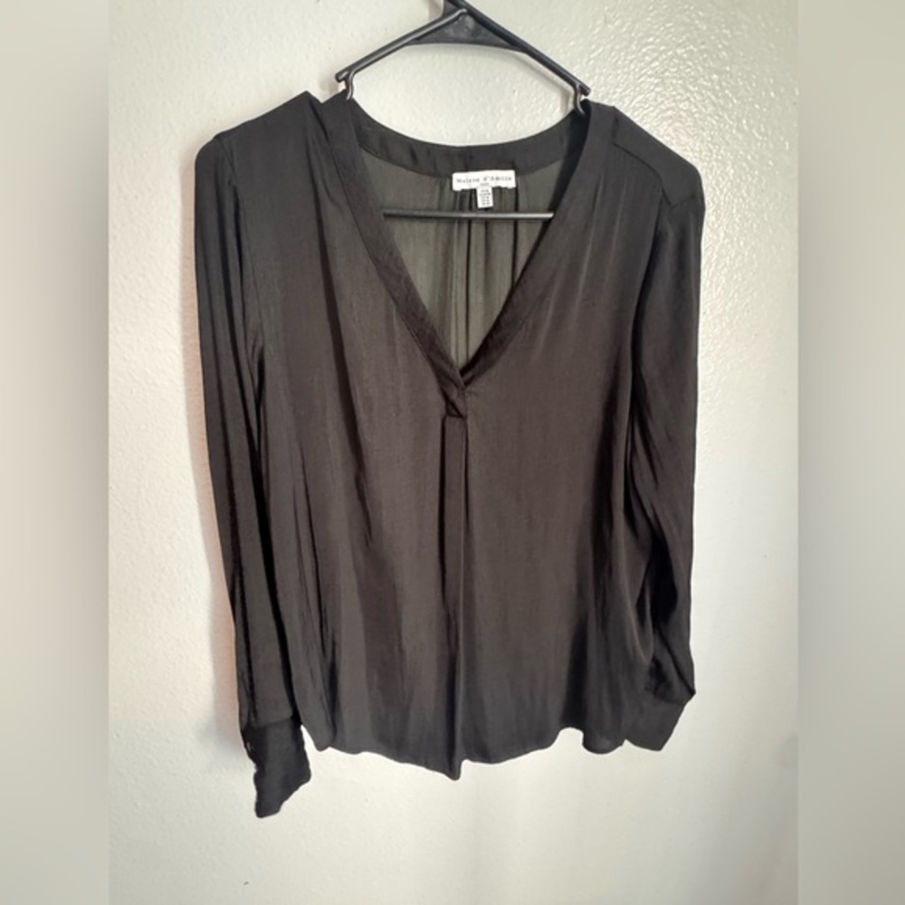 Maison d’Amelie Elegant Black Blouse Medium
